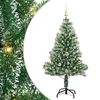 vidaXL K&uuml;nstlicher Weihnachtsbaum beschneit mit LED Licht 150 cm