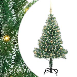vidaXL K&uuml;nstlicher Weihnachtsbaum beschneit mit LED Licht 150 cm
