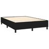vidaXL Boxspringbett mit Matratze Schwarz 140x190 cm Stoff