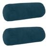 vidaXL Kissen mit Kissen HEERLEN 2 Stk. Blau Samt