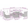 vidaXL 9-tlg. Garten-Sofagarnitur mit Kissen Braun Poly Rattan Akazie