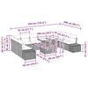 vidaXL Garten-Sofa-Set mit Speicher 11 pcs Hellgrau Poly Rattan