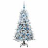 vidaXL K&uuml;nstlicher klappbarer Weihnachtsbaum Wei&szlig; 150 cm PE und PVC