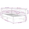 vidaXL Massivholzbett mit Regal ohne Matratze Wachsbraun 75x190 cm