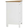 vidaXL Eckschrank 59x45x80 cm Massivholz Eiche