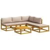 vidaXL Sofa-Set 6 stk. Natur Massivholz Akazie