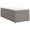vidaXL Boxspringbett mit Matratze Taupe 90x200 cm Stoff