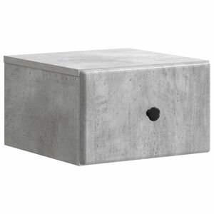 vidaXL Wandmontierter Nachttisch Betongrau 34,5 x 33 x 20 cm