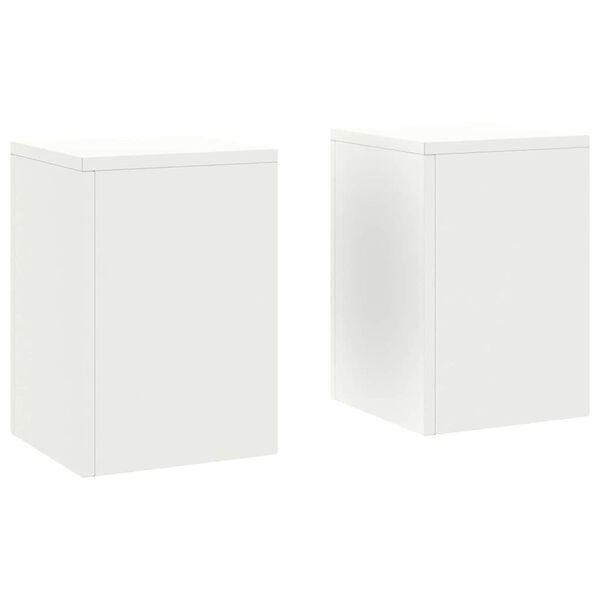 vidaXL Pflanzenständer 2 pcs Weiß 24 x 24 x 35 cm Stahl