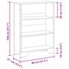 vidaXL B&uuml;cherregal Grau Sonoma 80x31x106 cm Holzwerkstoff