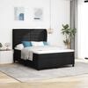 vidaXL Boxspringbett mit Matratze Schwarz 140 x 200 cm Stoff