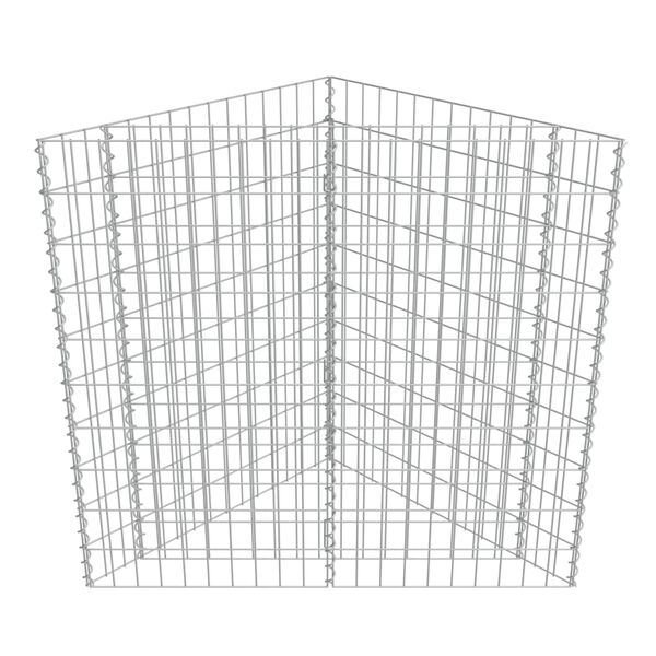 vidaXL Gabionen-Hochbeet Verzinkter Stahl 75&times;75&times;100 cm