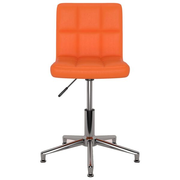 vidaXL Esszimmerst&uuml;hle 2 Stk. Drehbar Orange Kunstleder
