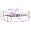 vidaXL Massivholzbett mit Regal ohne Matratze Wachsbraun 200x200 cm