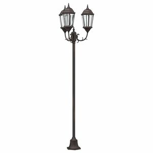 vidaXL Garten-Licht Bronze 57 x 49 x 241 cm Aluminium und Glas