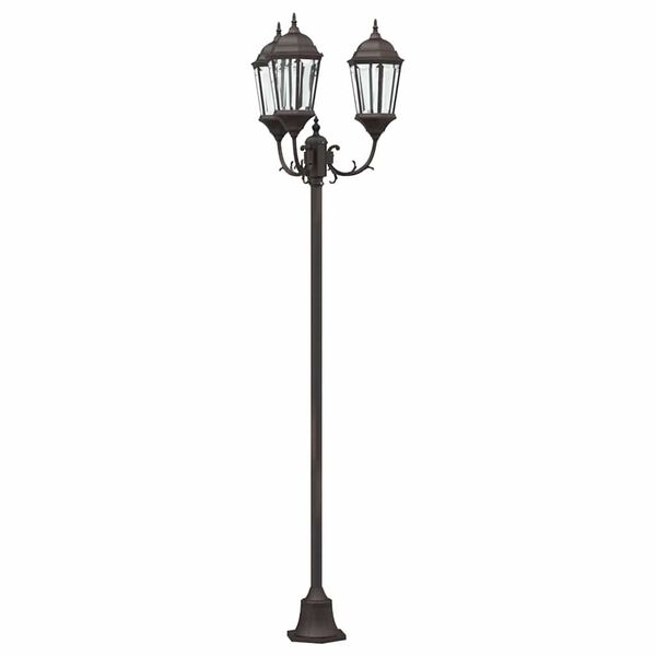 vidaXL Gartenlichtmast Bronze Aluminium, Glas