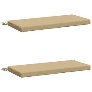 vidaXL 2-teilige Bankkissen SOEST 2 stk. 100 % Polyester Beige