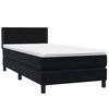 vidaXL Boxspringbett mit Matratze & LED Schwarz 80x220 cm Samt