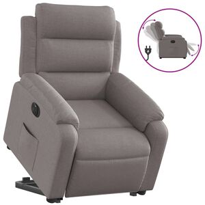 vidaXL Relaxsessel mit Aufstehhilfe Elektrisch Taupe Stoff