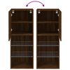 vidaXL TV-Schrank mit LED-Leuchten Braun Eichen-Optik 40,5x30x102 cm