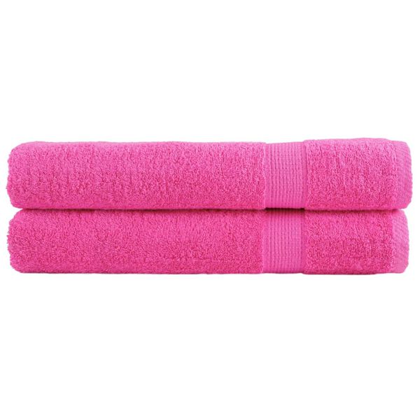 vidaXL Premium-Handt&uuml;cher SOLUND 2 Stk. Rosa 100x200 cm 600 g/m&sup2;