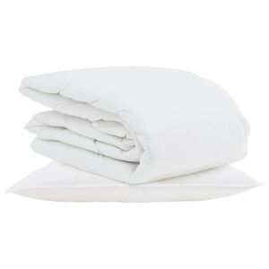 vidaXL Sommerdecke mit Kissen 2 pcs Wei&szlig; Daunenfeder