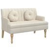 vidaXL Sitzbank mit Kissen 113x64,5x75,5 cm Leinen