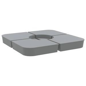 vidaXL 4-tlg. Kreuzfu&szlig;-Schirmst&auml;nder-Set 100 kg PP