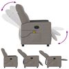 vidaXL Massagesessel Elektrisch Taupe Stoff