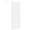 vidaXL Schiebet&uuml;r 93 x 232 cm Holzwerkstoff Wei&szlig;