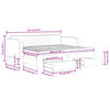 vidaXL Tagesbett Ausziehbar mit Schubladen Hellgrau 90x200 cm Samt