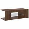 vidaXL TV-Schrank mit LED-Leuchten Braun Eichen-Optik 90x39x30 cm