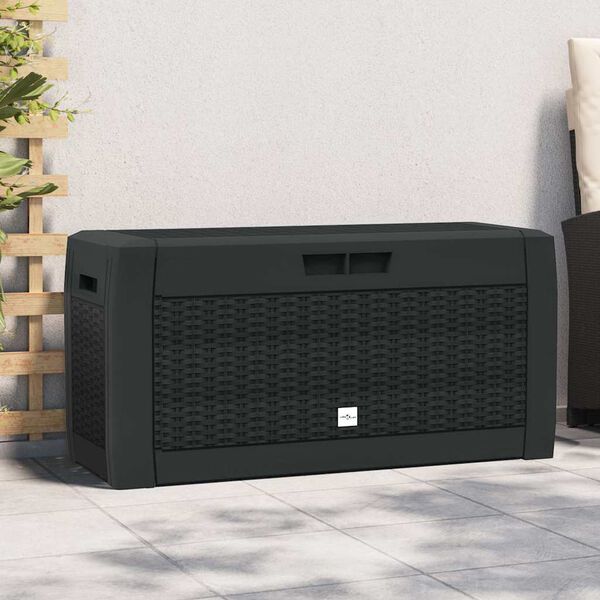 vidaXL Gartentruhe Anthrazit 119x48x60 cm Polypropylen