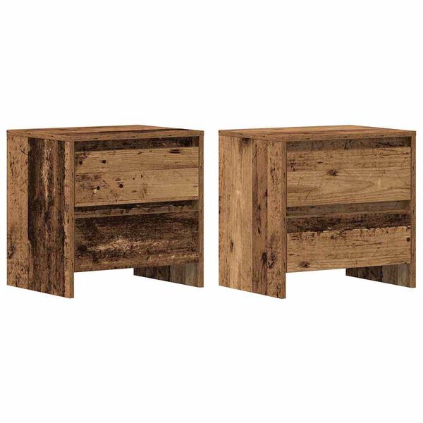 vidaXL Nachttisch 2 pcs Altholz 45 x 34 x 44,5 cm Holzwerkstoff