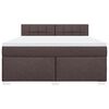 vidaXL Boxspringbett mit Matratze Dunkelbraun 180x200 cm Stoff