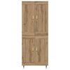 vidaXL Highboard Artisan-Eiche 69,5 x 34 x 90 cm Holzwerkstoff