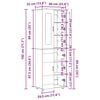 vidaXL Highboard FLORIN Artisan-Eiche 60 x 35 x 182 cm Holzwerkstoff