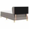 vidaXL Boxspringbett mit Matratze mit Kopfteil Taupe 90 x 190 cm Stoff