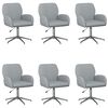 vidaXL B&uuml;rost&uuml;hle 6 Stk. 54 x 58 x 90 cm Hellgrau Stoff