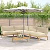 vidaXL Sofa Set mit Kissen Uni 5 pcs Beige Massivholz Akazie