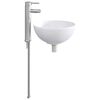 vidaXL Waschbecken f&uuml;rs Badezimmer Chrom 32 x 32 x 13 cm Metall