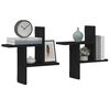 vidaXL Wandregale 2 Stk. Schwarz Eichen-Optik 38x12x38cm Holzwerkstoff