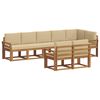 vidaXL Outdoor-Sofagarnitur mit Kissen 8 pcs Natur und Beige