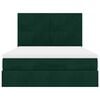 vidaXL Ottoman-Bett mit Matratzen & LEDs Dunkelgr&uuml;n 140x200 cm Samt