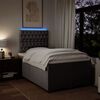 vidaXL Boxspringbett mit Matratze Taupe 120x200 cm Stoff