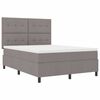 vidaXL Boxspringbett mit Matratze mit LED Taupe 140 x 200 cm Stoff