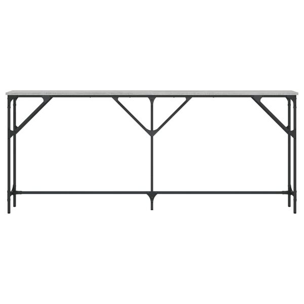 vidaXL Konsolentisch Grau Sonoma 180x23x75 cm Holzwerkstoff