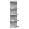 vidaXL Wandregal Betongrau 30 x 15 x 100 cm Holzwerkstoff