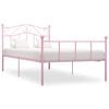 vidaXL Bettgestell Rosa Metall 90&times;200 cm
