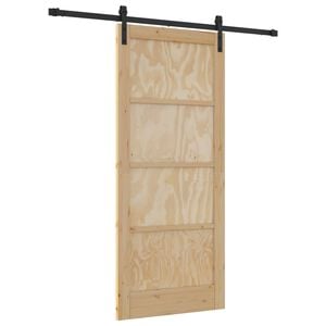 vidaXL Schiebet&uuml;r 86 x 198,5 cm Massives Kiefernholz